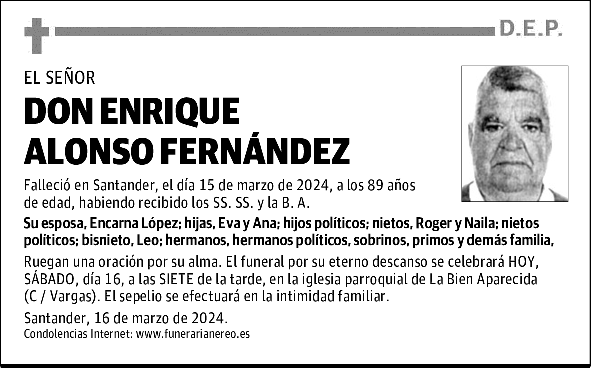 DON ENRIQUE ALONSO FERNÁNDEZ