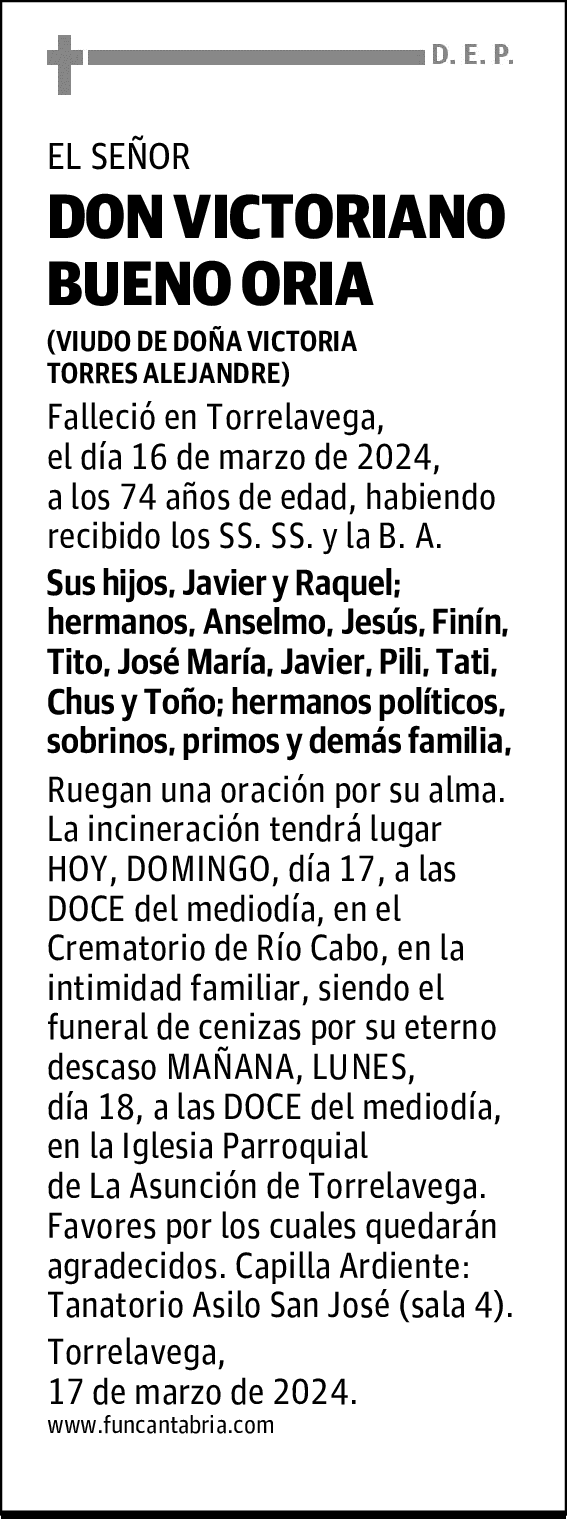 DON VICTORIANO BUENO ORIA