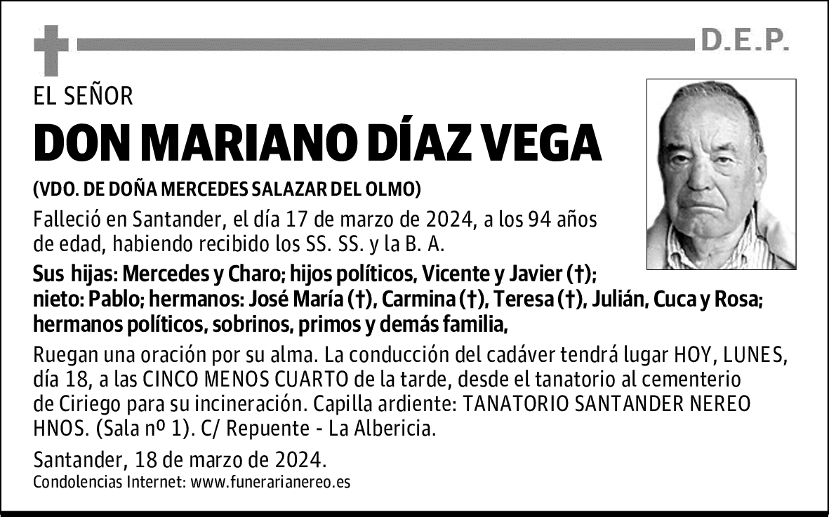 DON MARIANO DÍAZ VEGA