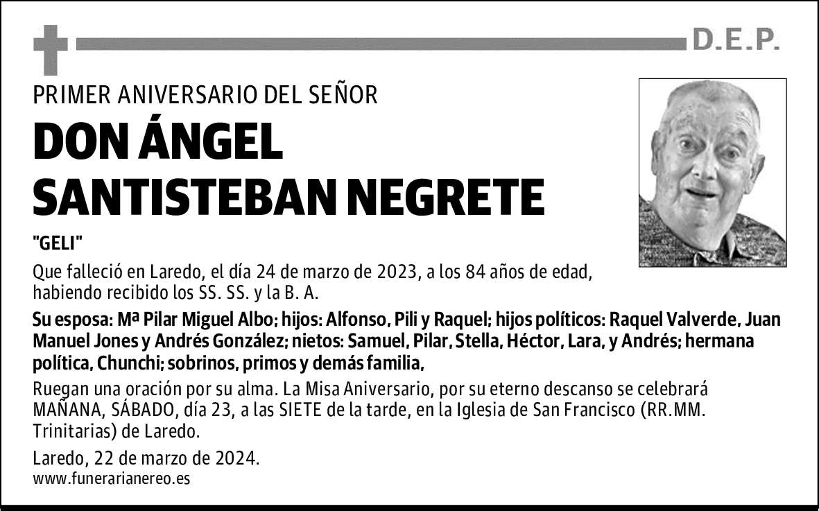 DON ÁNGEL SANTISTEBAN NEGRETE