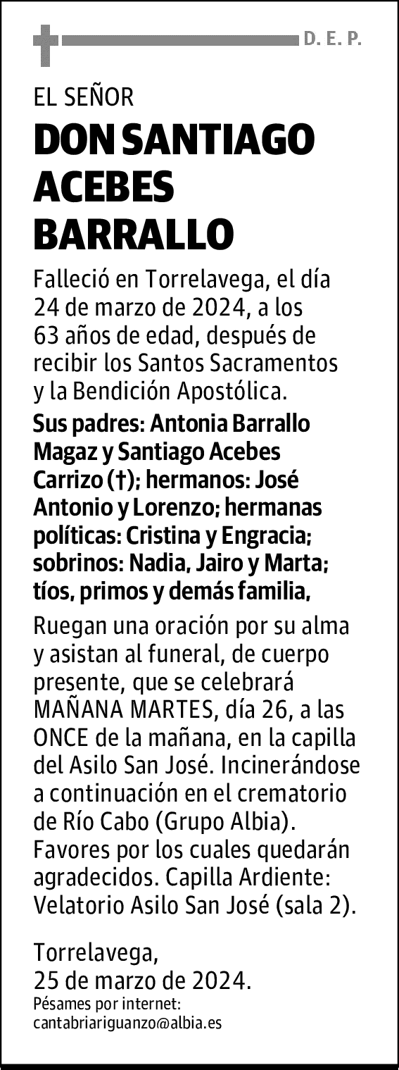 DON SANTIAGO ACEBES BARRALLO