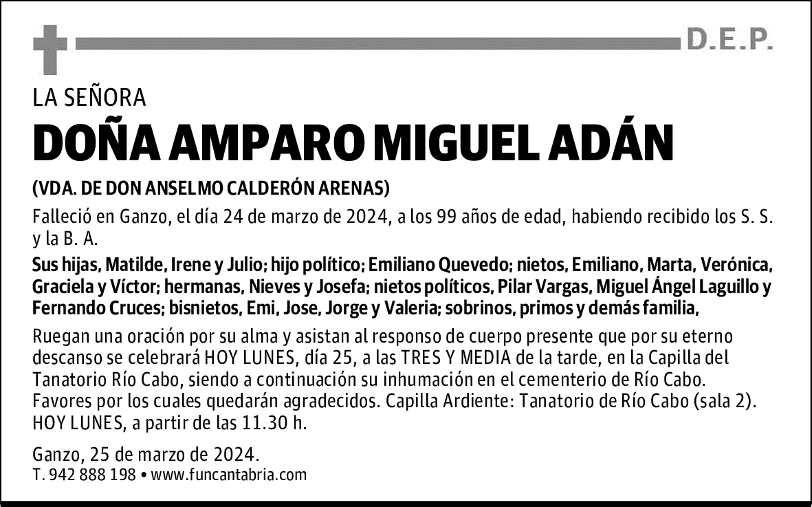 DOÑA AMPARO MIGUEL ADÁN