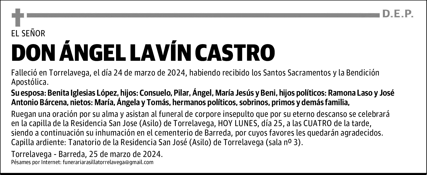DON ÁNGEL LAVÍN CASTRO