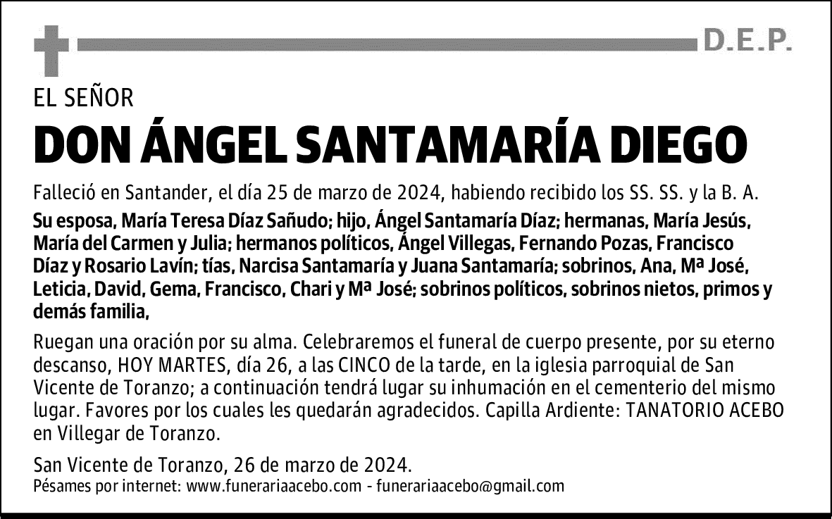 DON ÁNGEL SANTAMARÍA DIEGO