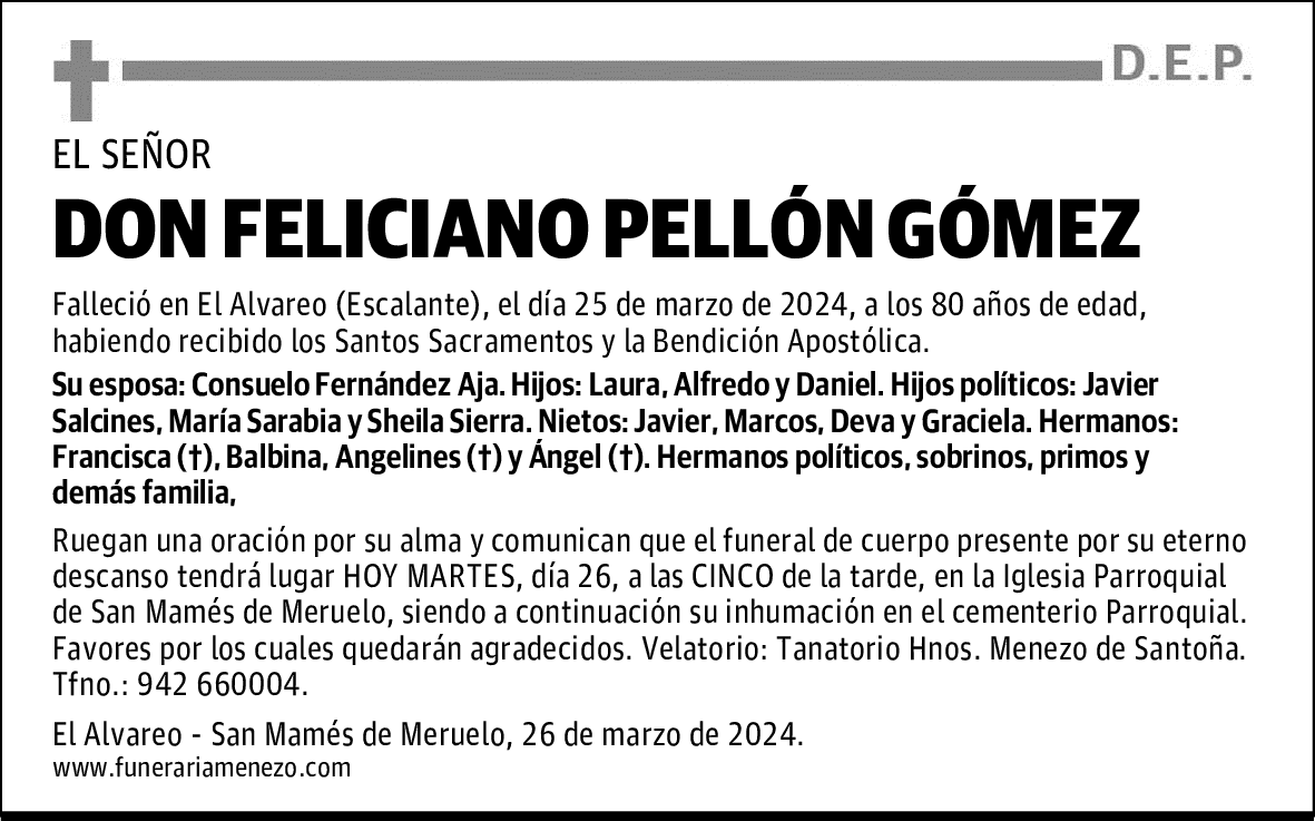 DON FELICIANO PELLÓN GÓMEZ