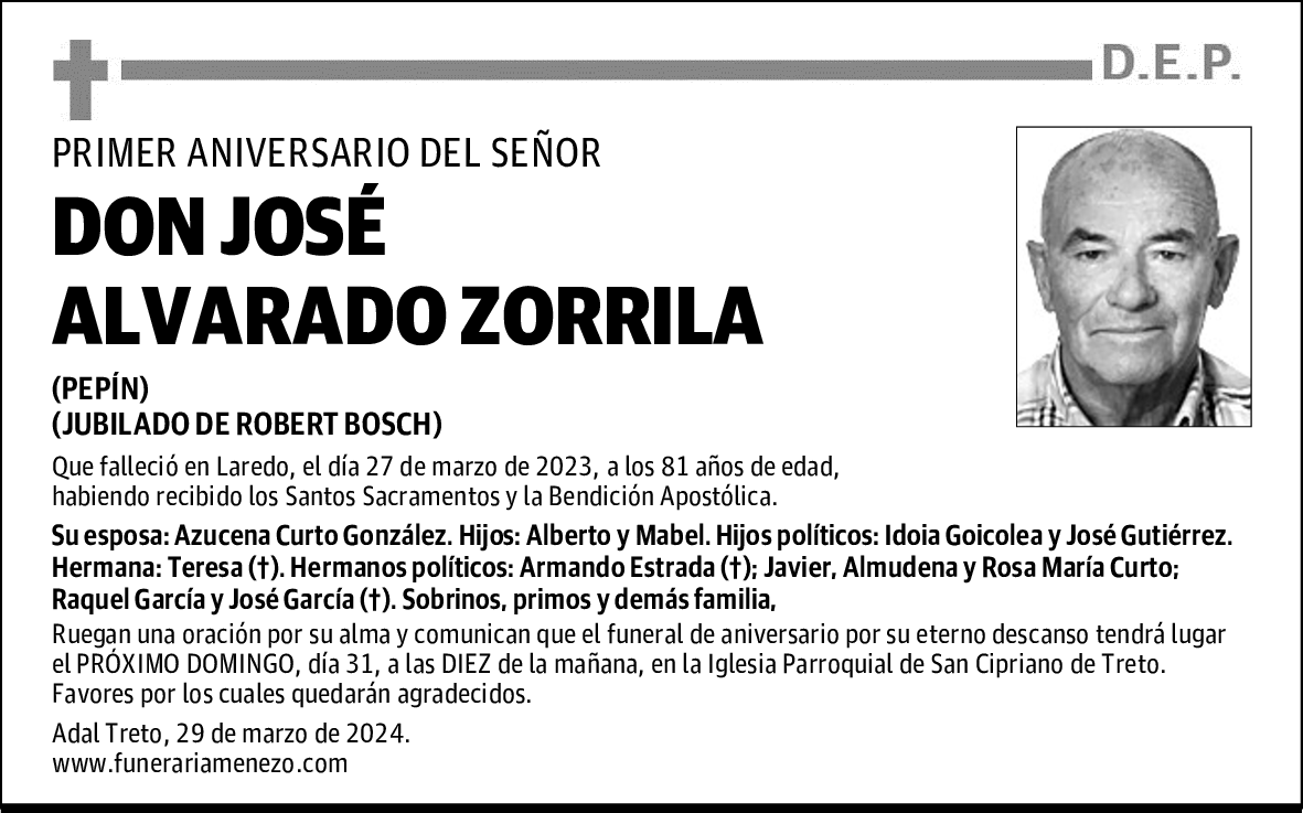 DON JOSÉ ALVARADO ZORRILA