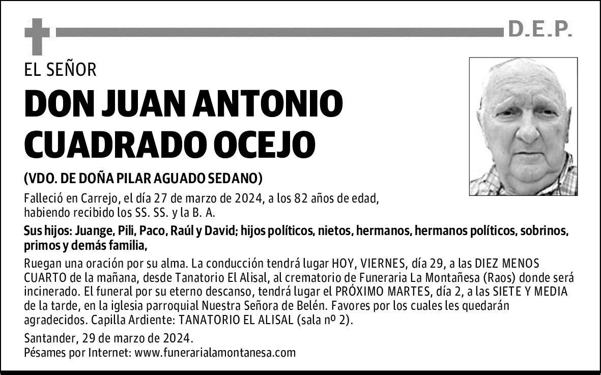 DON JUAN ANTONIO CUADRADO OCEJO