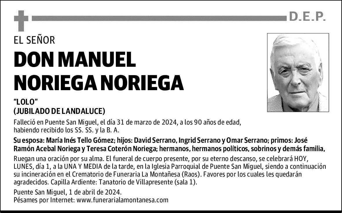 DON MANUEL NORIEGA NORIEGA