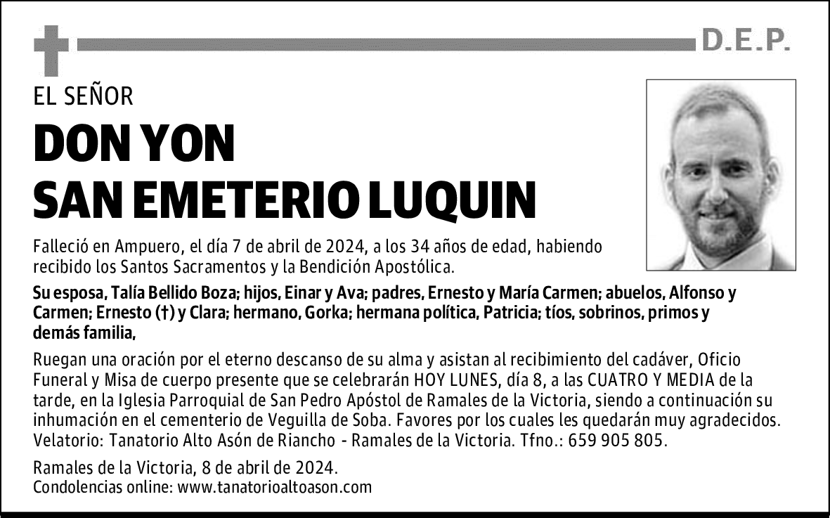 DON YON SAN EMETERIO LUQUIN