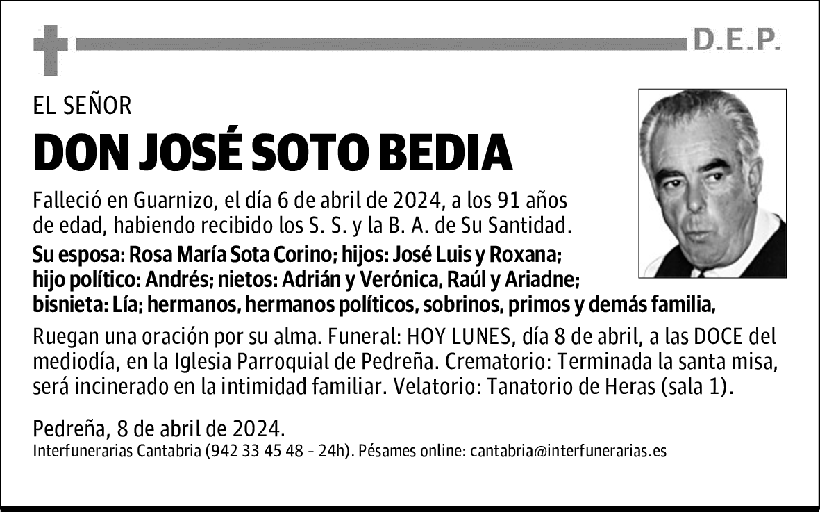 DON JOSÉ SOTO BEDIA