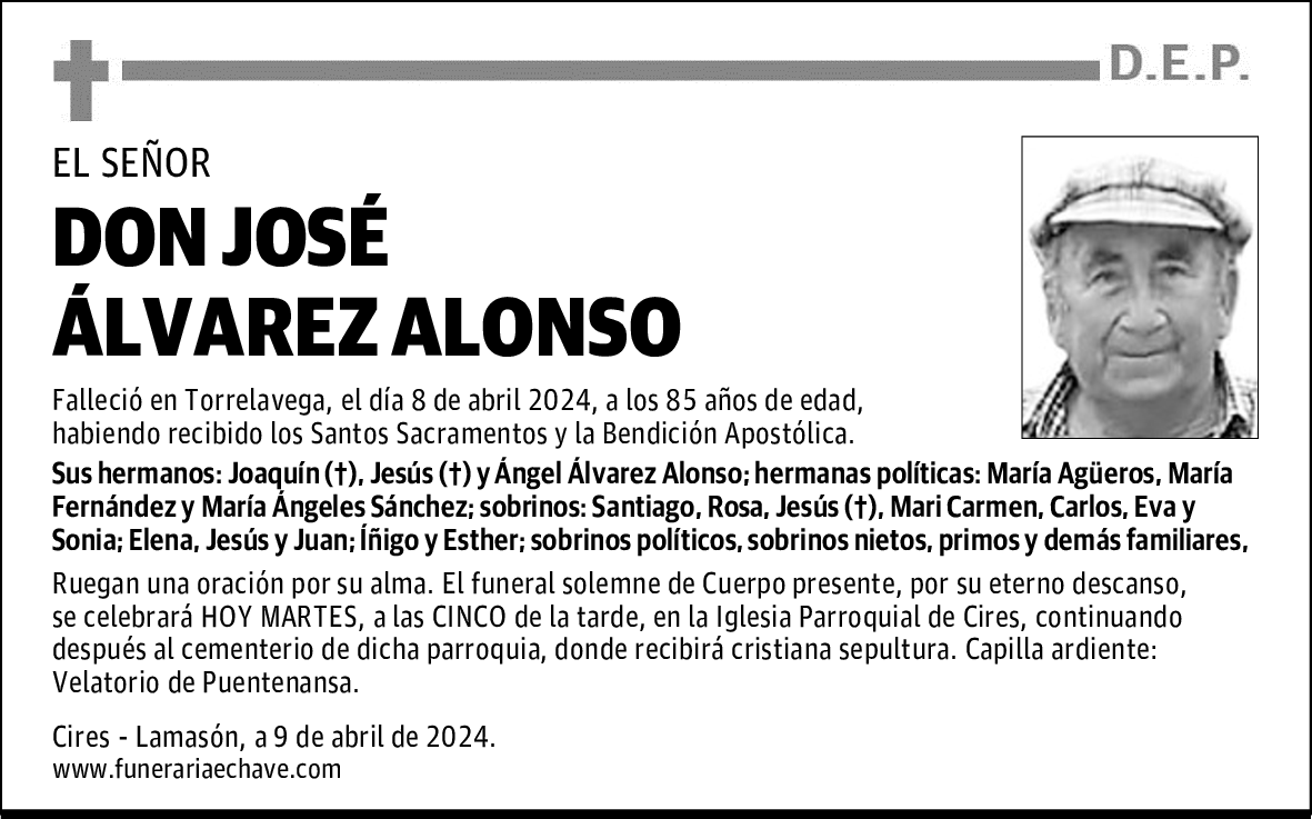 DON JOSÉ ÁLVAREZ ALONSO
