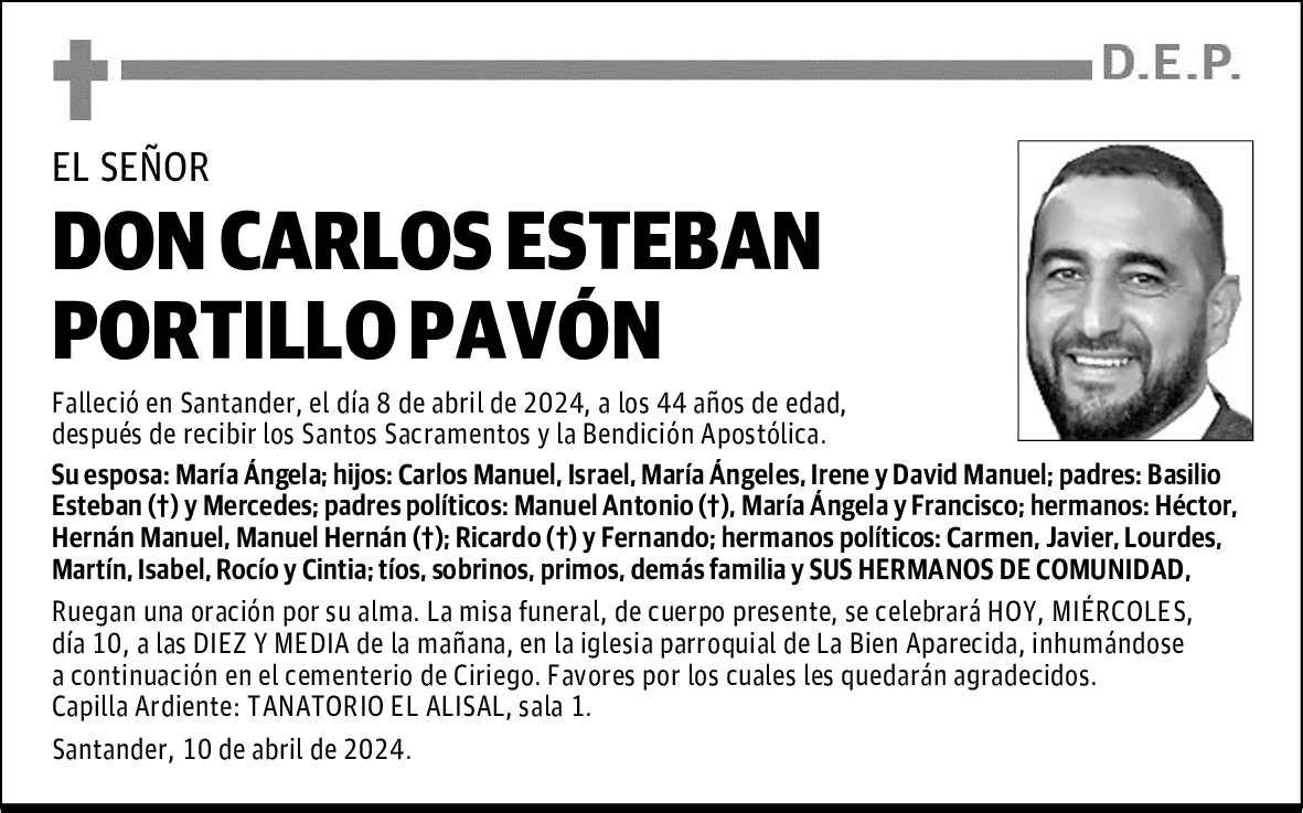 DON CARLOS ESTEBAN PORTILLO PAVÓN