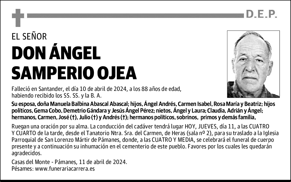 DON ÁNGEL SAMPERIO OJEA