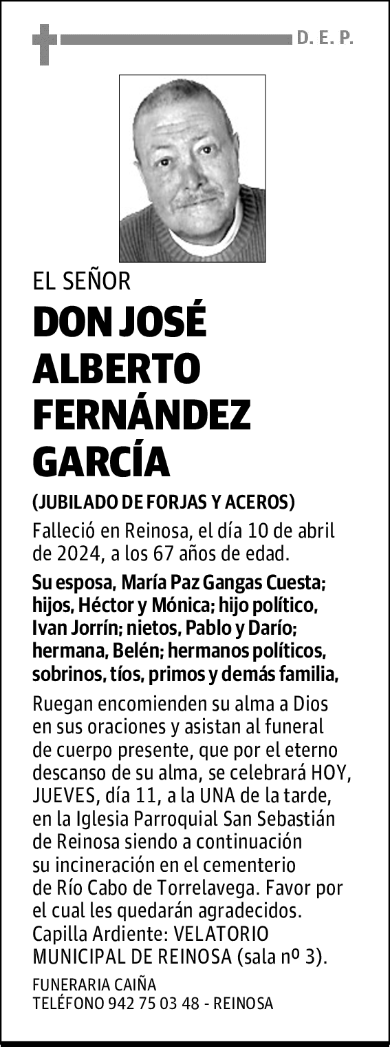 DON JOSÉ ALBERTO FERNÁNDEZ GARCÍA