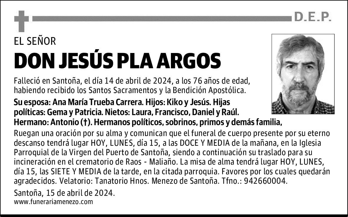 DON JESÚS PLA ARGOS