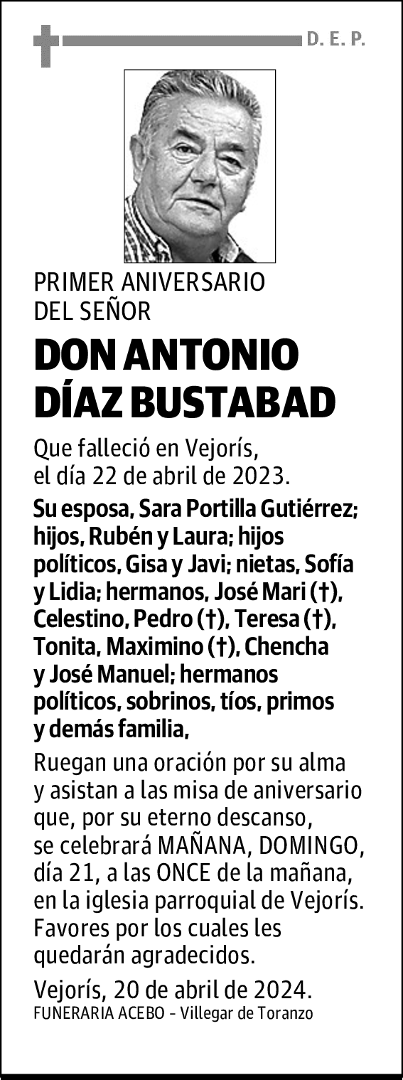 DON ANTONIO DÍAZ BUSTABAD