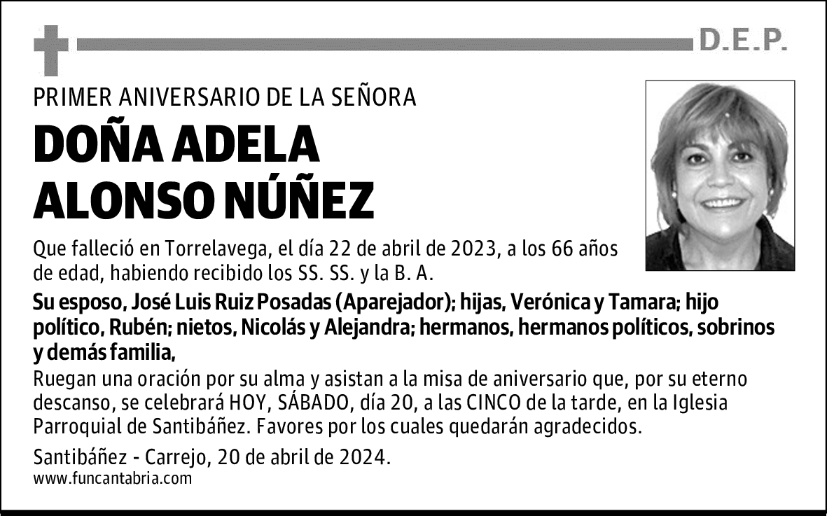 DOÑA ADELA ALONSO NÚÑEZ