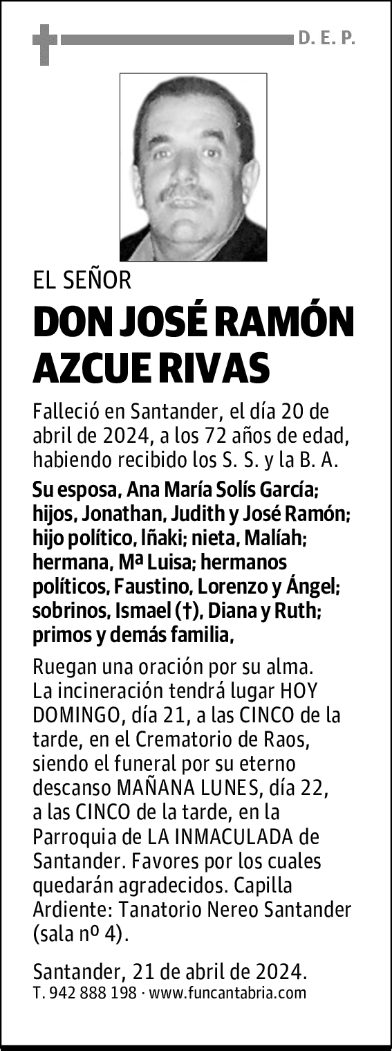 DON JOSÉ RAMÓN AZCUE RIVAS