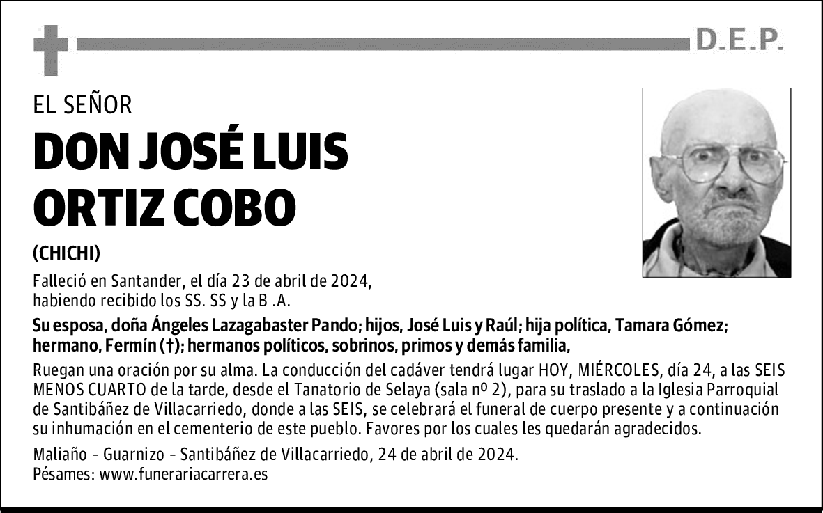 DON JOSÉ LUIS ORTIZ COBO