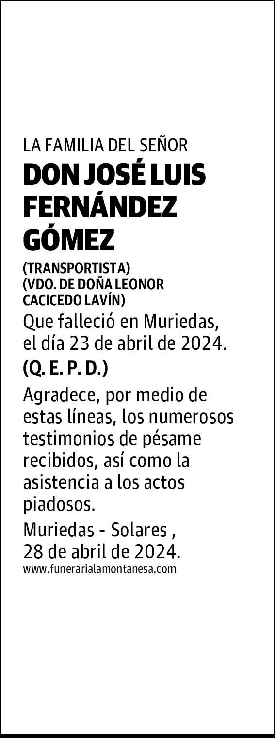 DON JOSÉ LUIS FERNÁNDEZ GÓMEZ