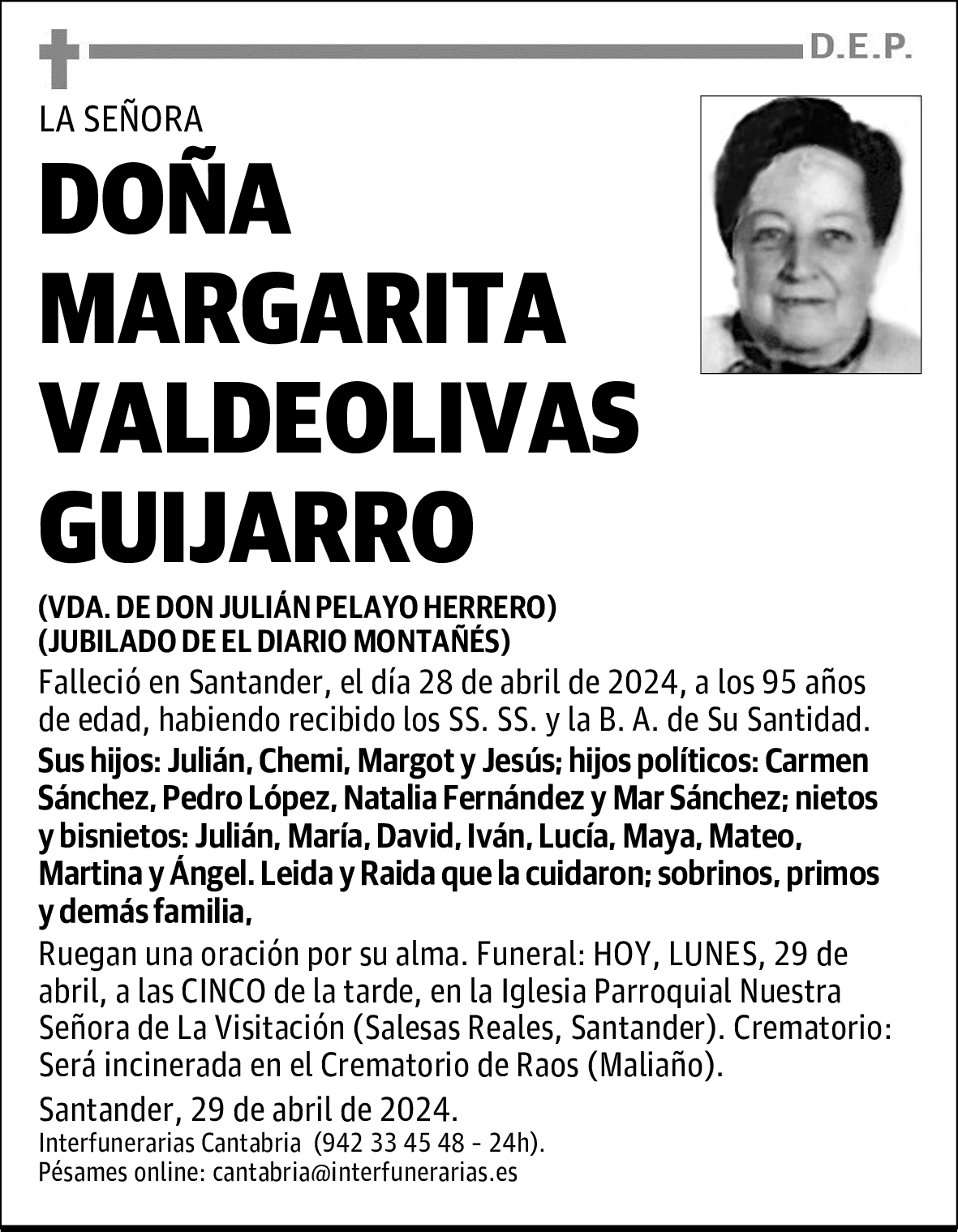 DOÑA MARGARITA VALDEOLIVAS GUIJARRO