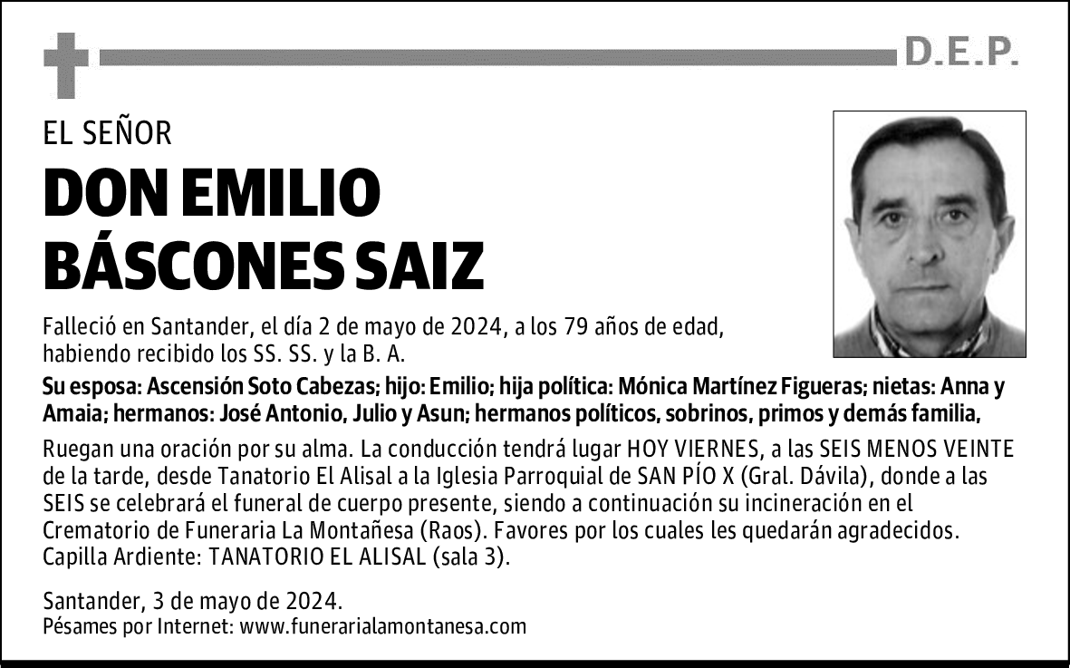 DON EMILIO BÁSCONES SAIZ
