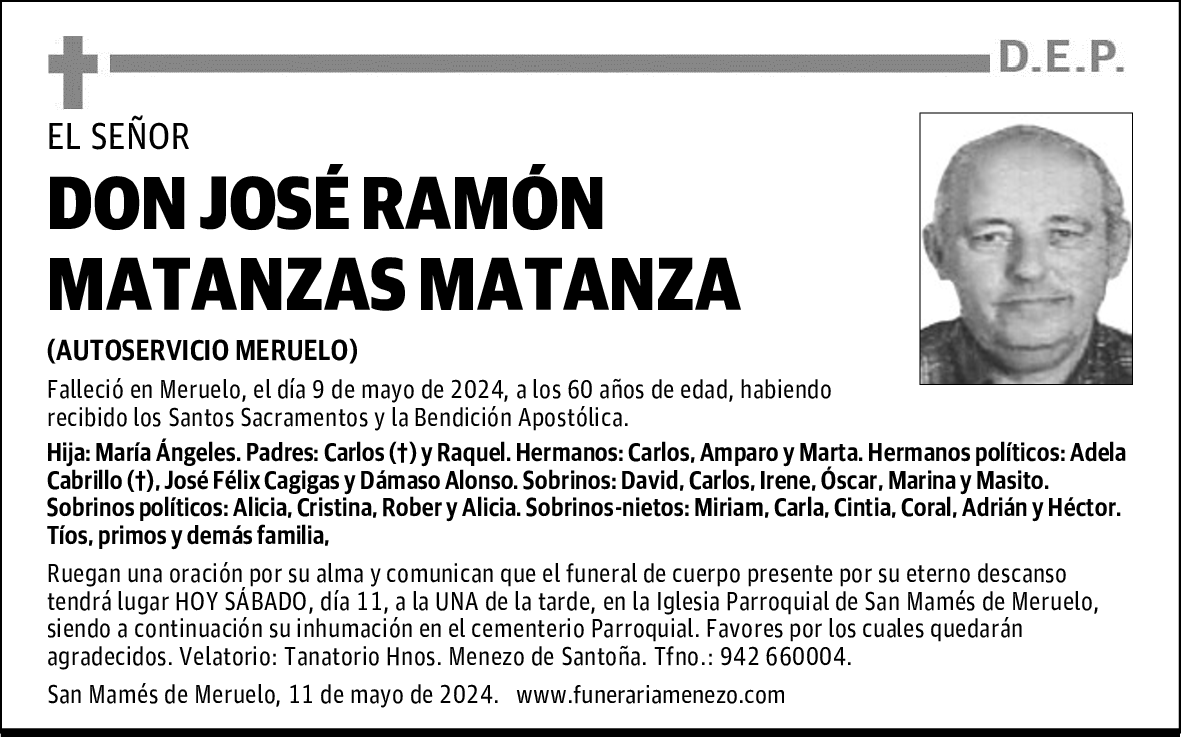 DON JOSÉ RAMÓN MATANZAS MATANZA