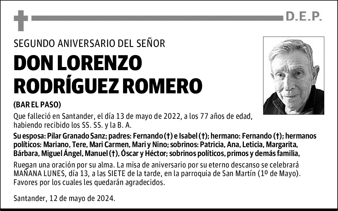 DON LORENZO RODRÍGUEZ ROMERO