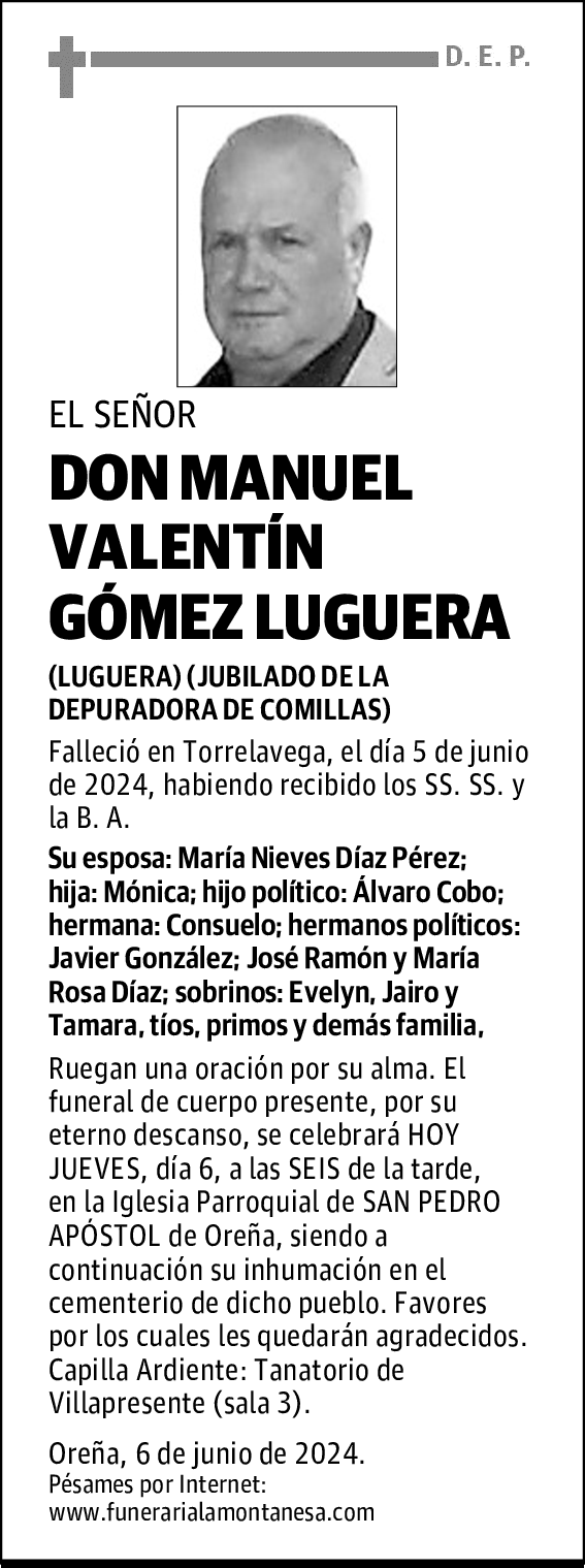 DON MANUEL VALENTÍN GÓMEZ LUGUERA
