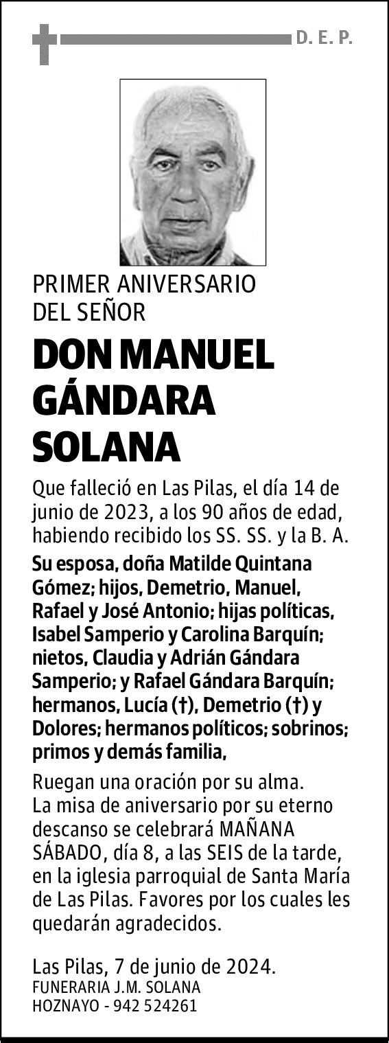 DON MANUEL GÁNDARA SOLANA