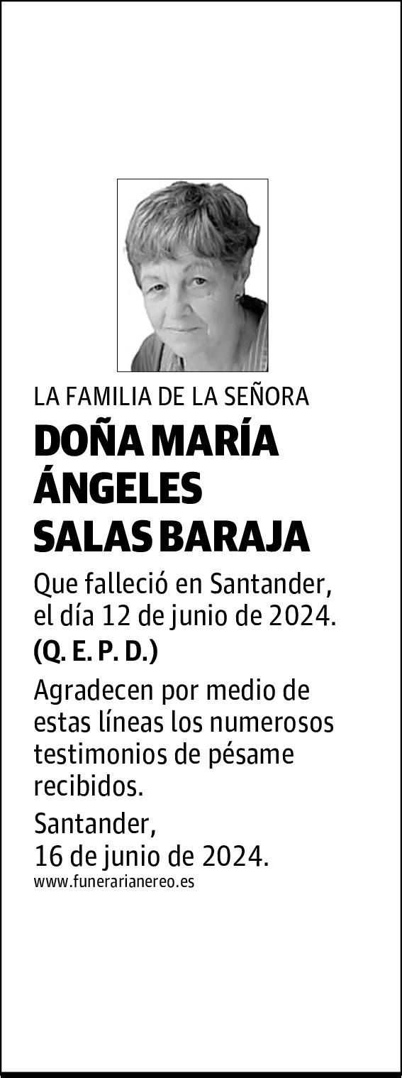 DOÑA MARÍA ÁNGELES SALAS BARAJA