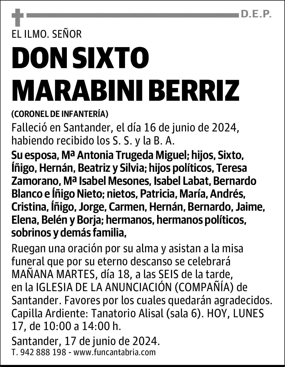 DON SIXTO MARABINI BERRIZ