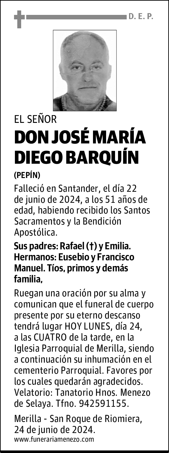 DON JOSÉ MARÍA DIEGO BARQUÍN