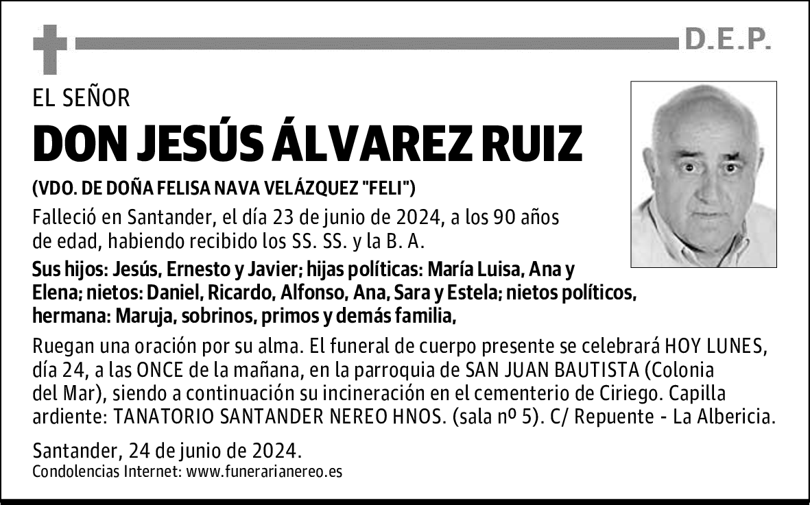 DON JESÚS ÁLVAREZ RUIZ