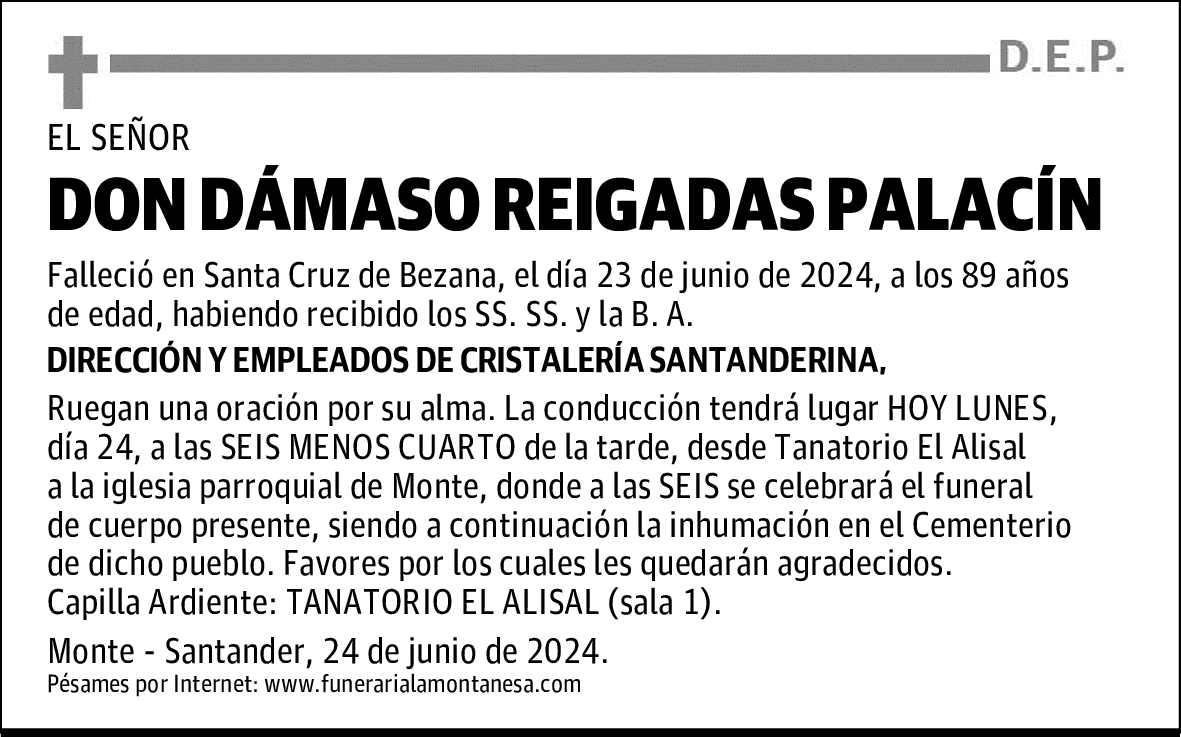 DON DÁMASO REIGADAS PALACÍN