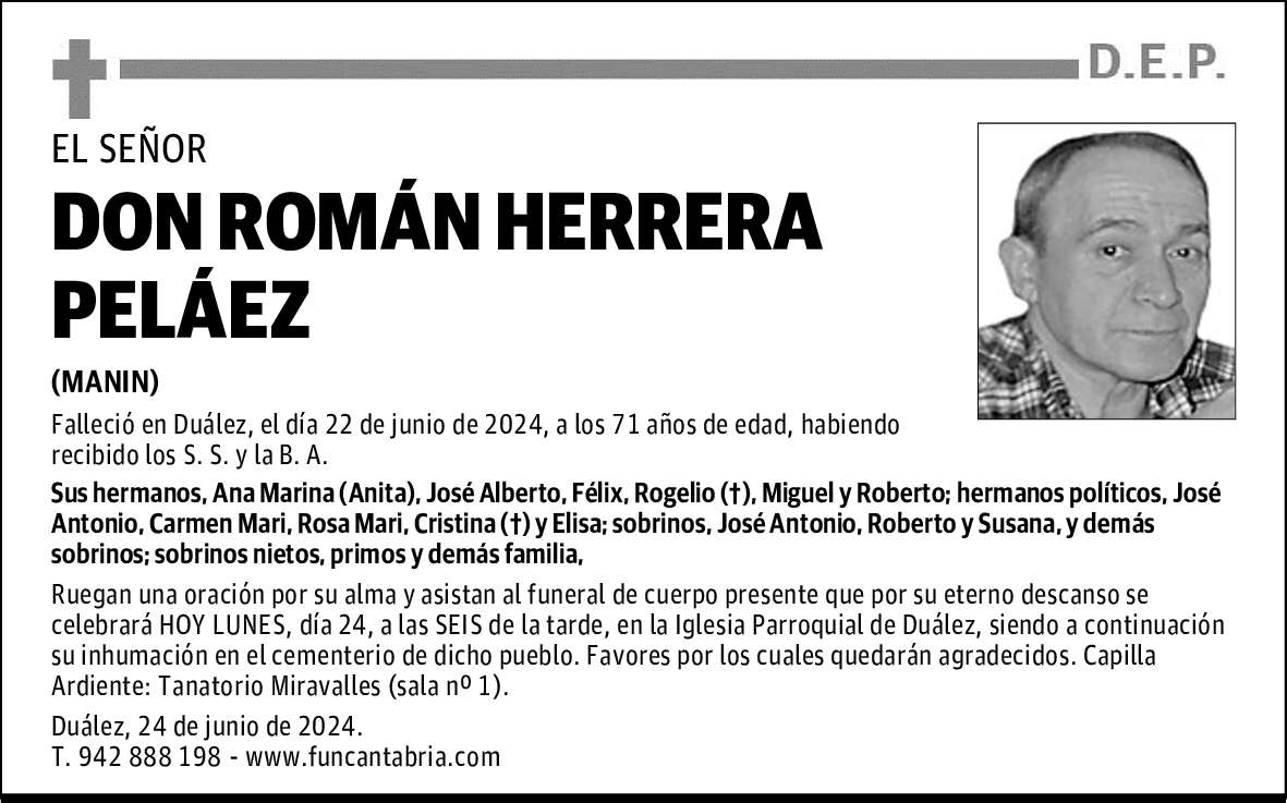 DON ROMÁN HERRERA PELÁEZ