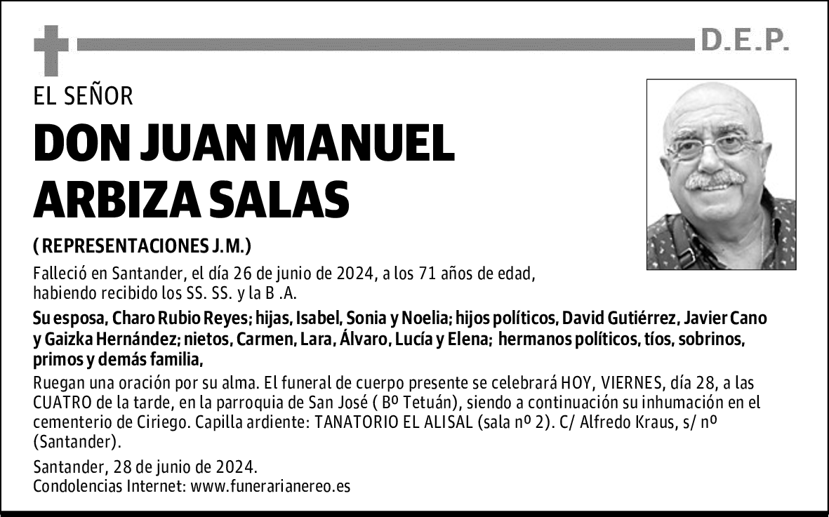DON JUAN MANUEL ARBIZA SALAS
