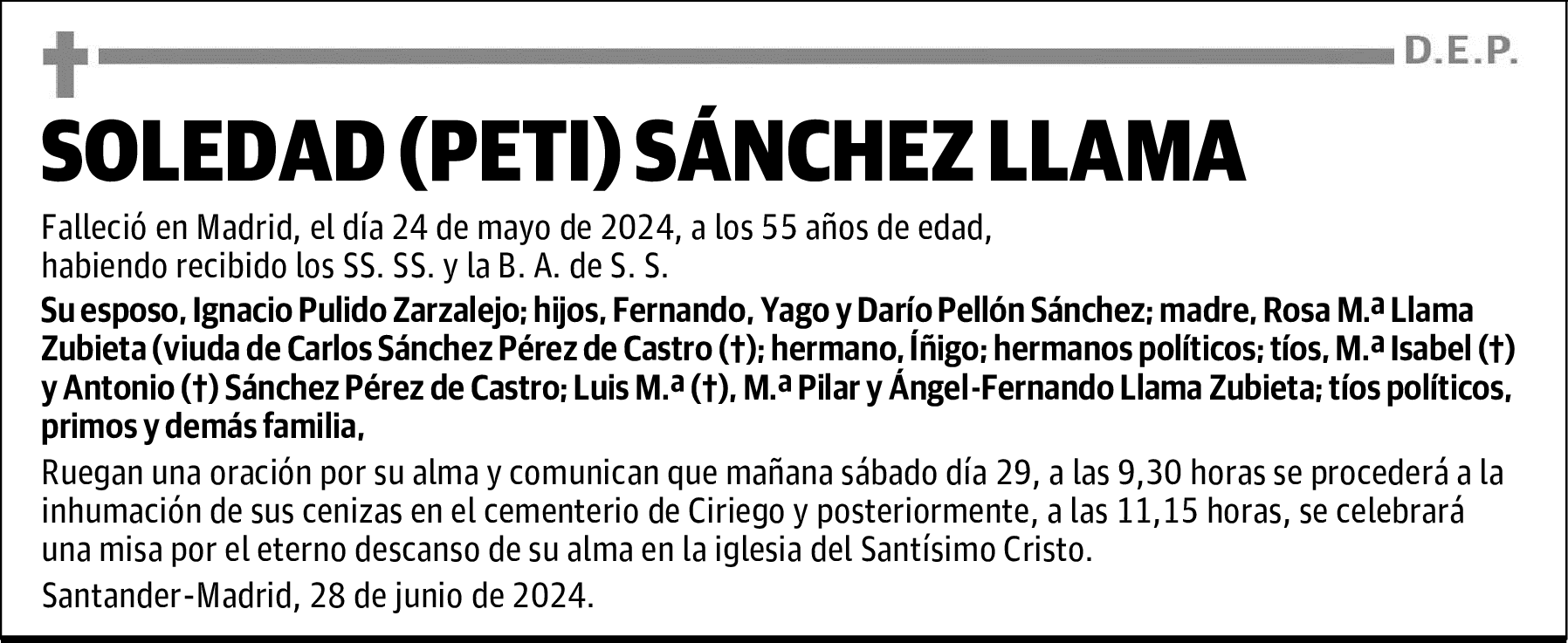 SOLEDAD (PETI) SÁNCHEZ LLAMA