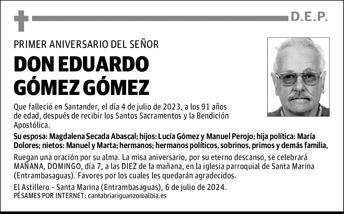 DON EDUARDO GÓMEZ GÓMEZ