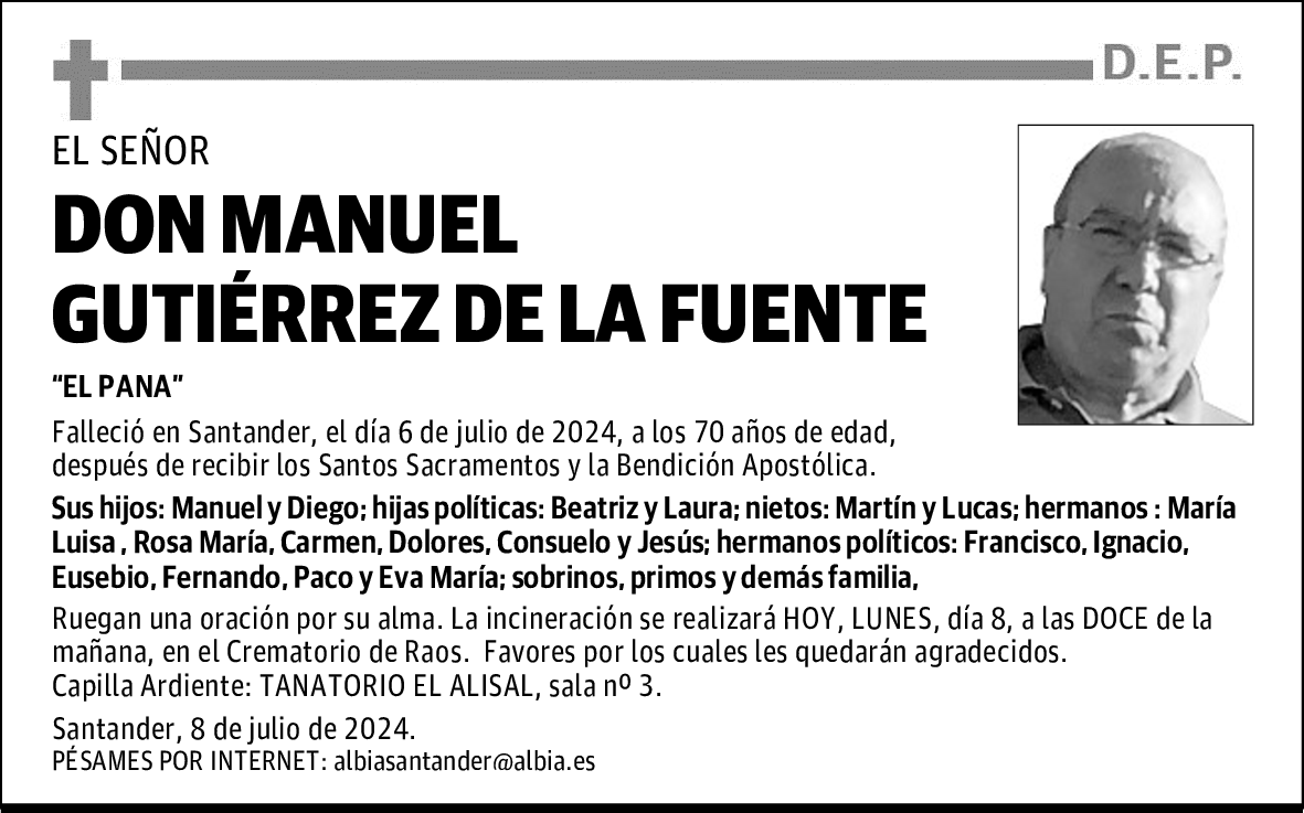 DON MANUEL GUTIÉRREZ DE LA FUENTE