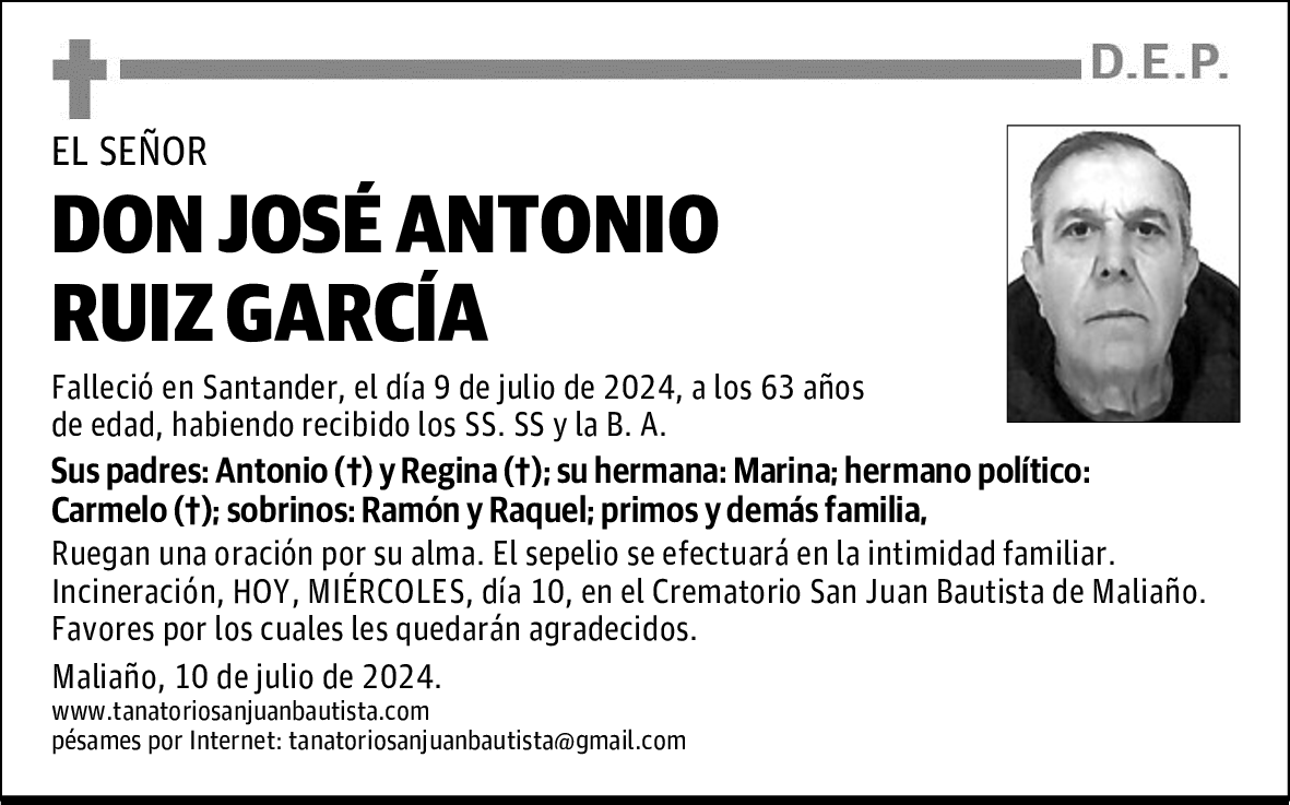 DON JOSÉ ANTONIO RUIZ GARCÍA