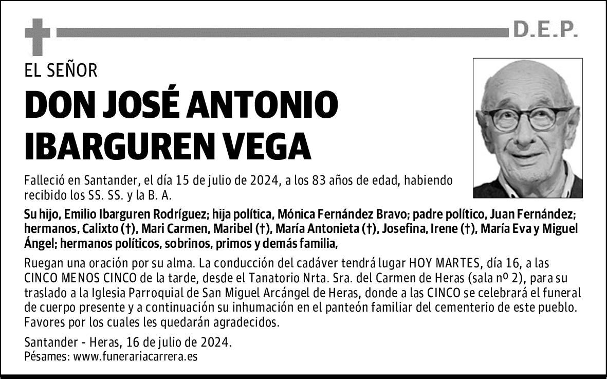 DON JOSÉ ANTONIO IBARGUREN VEGA