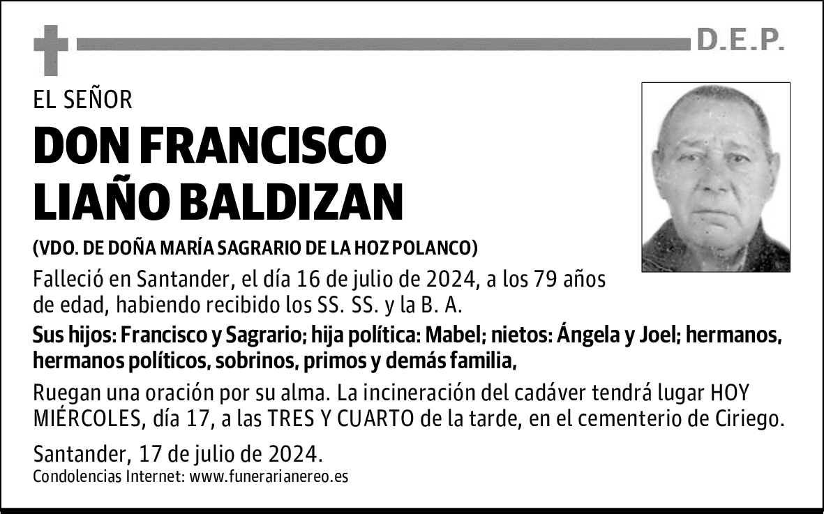 DON FRANCISCO LIAÑO BALDIZAN