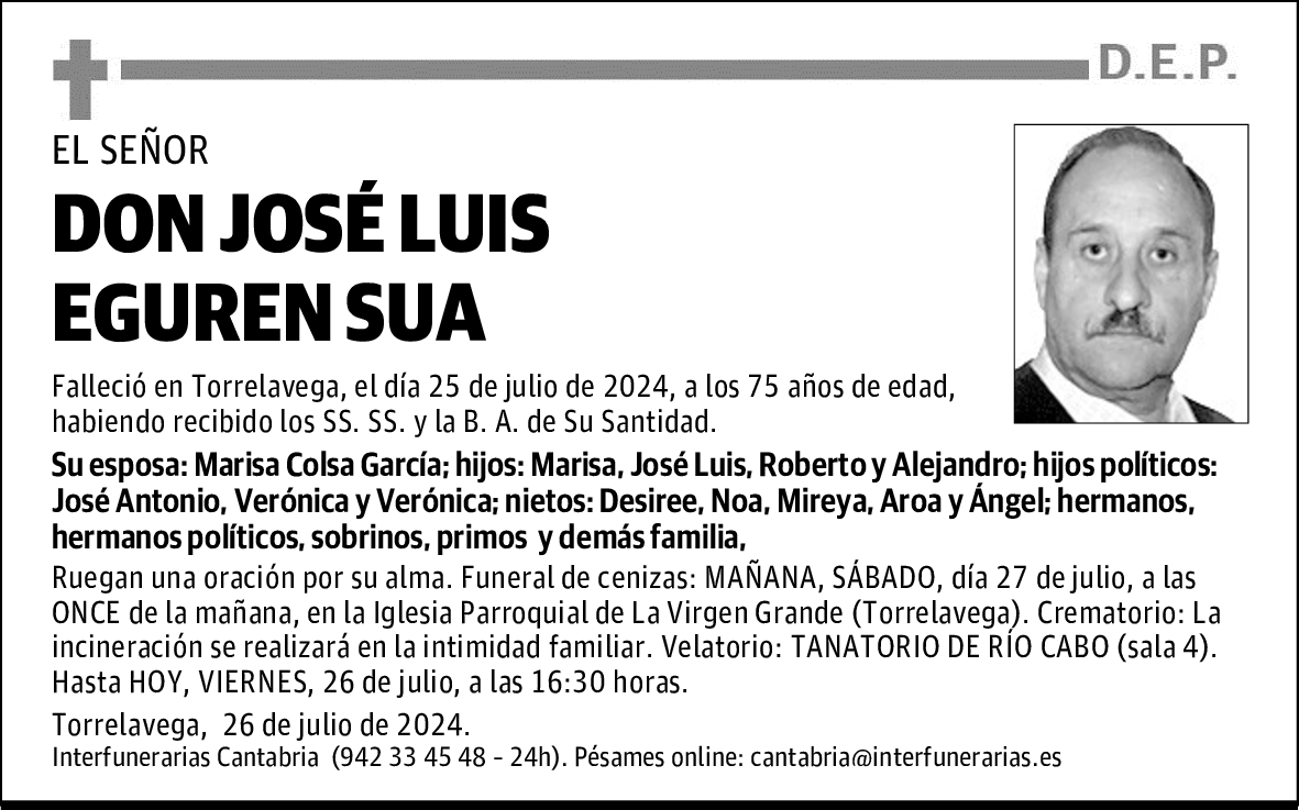 DON JOSÉ LUIS EGUREN SUA