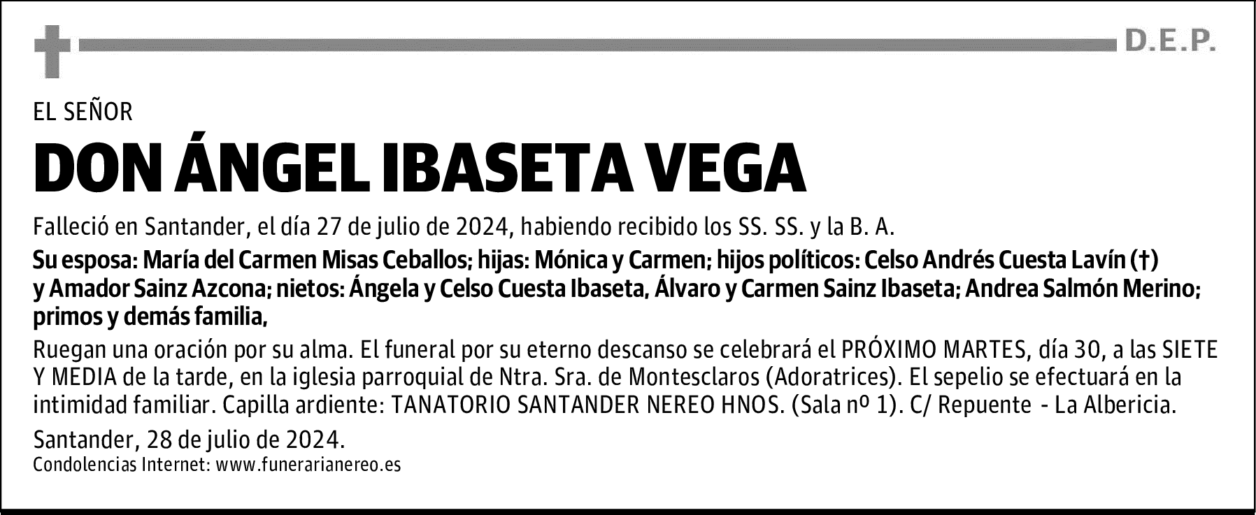 DON ÁNGEL IBASETA VEGA