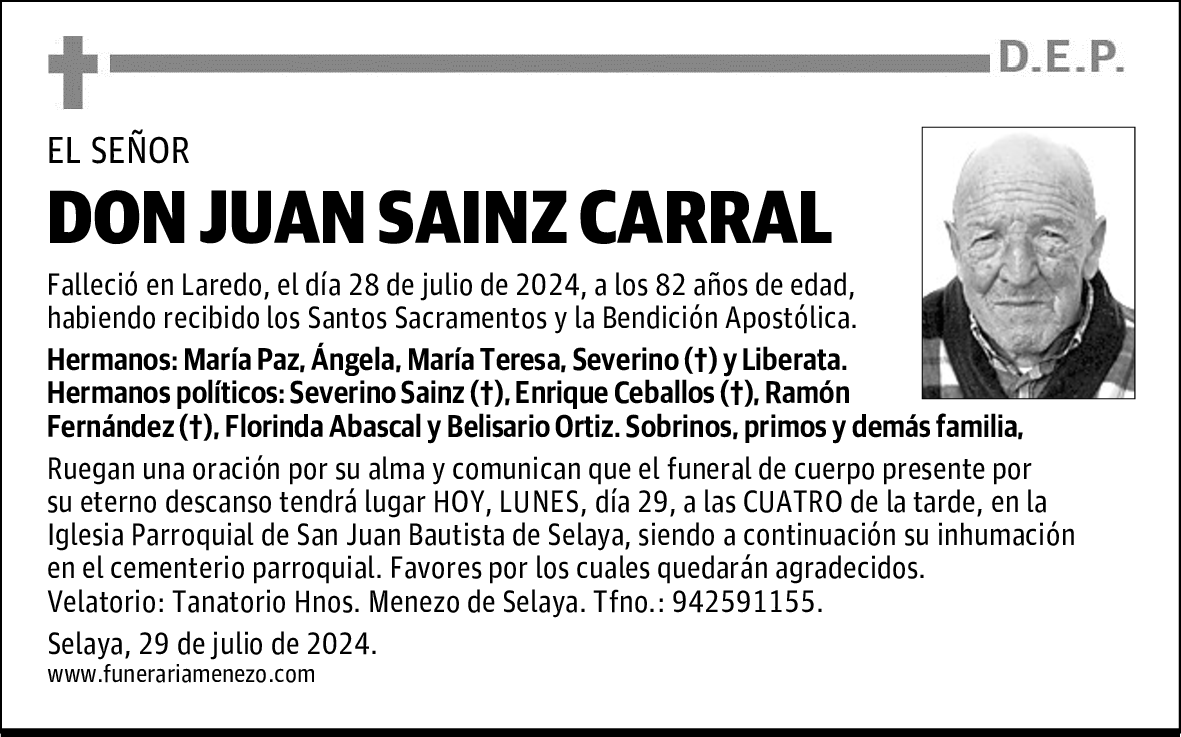 DON JUAN SAINZ CARRAL