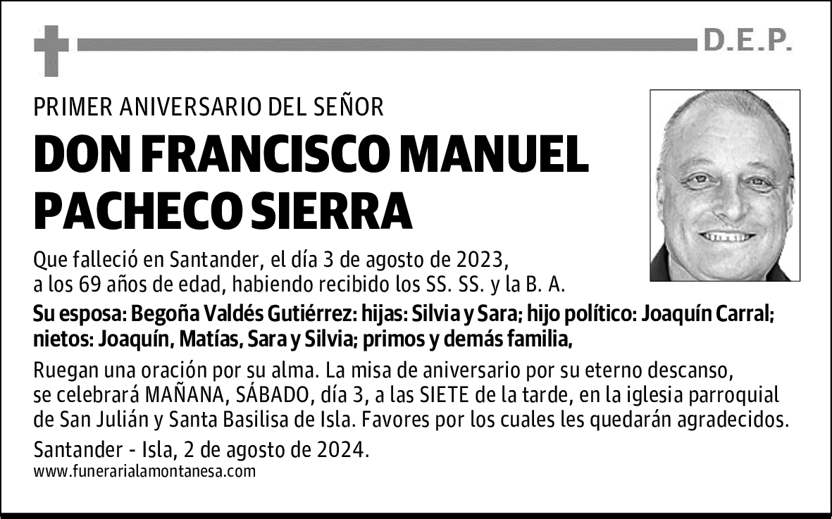DON FRANCISCO MANUEL PACHECO SIERRA