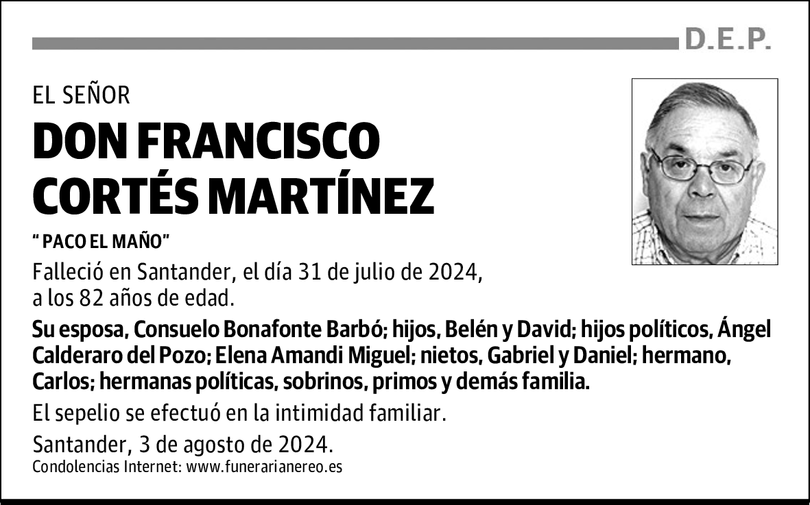 DON FRANCISCO CORTÉS MARTÍNEZ