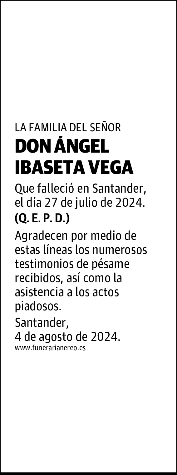 DON ÁNGEL IBASETA VEGA
