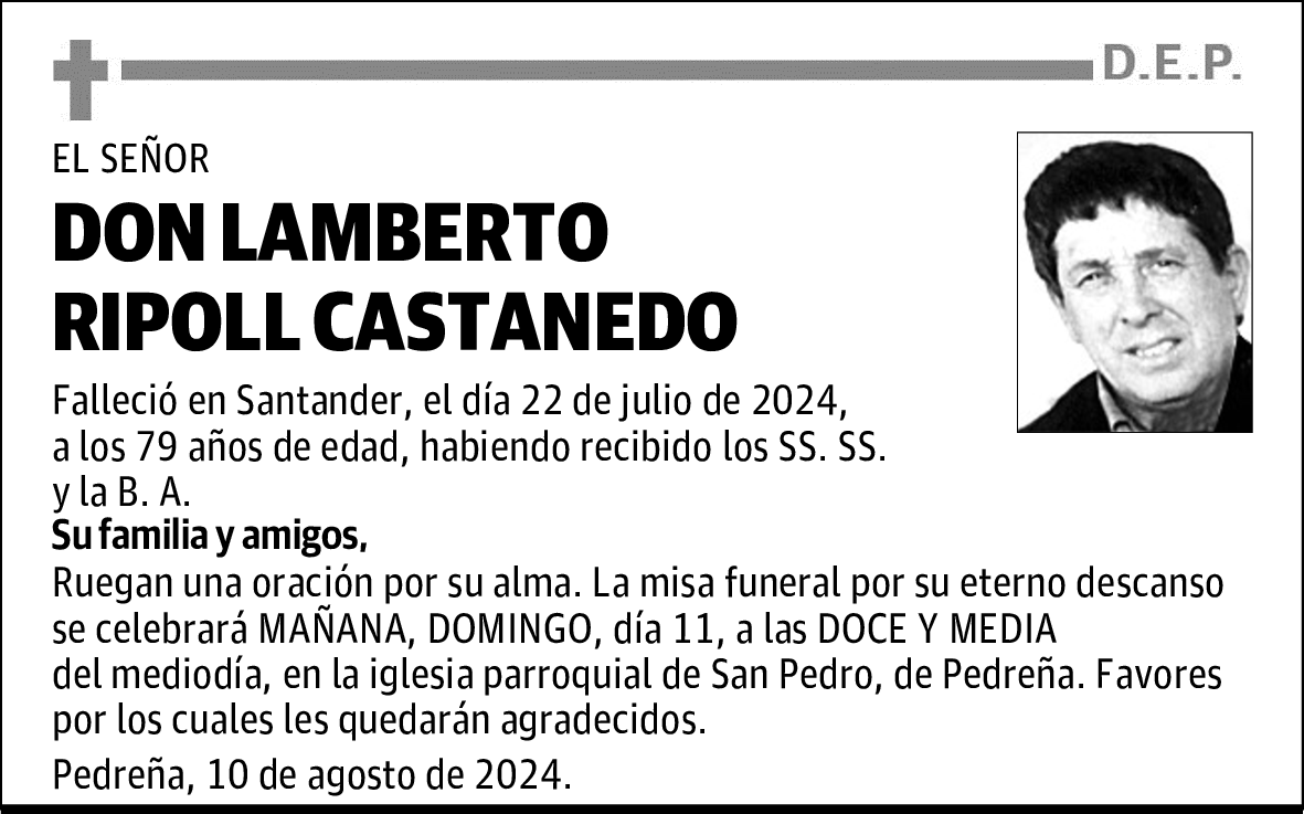 DON LAMBERTO RIPOLL CASTANEDO